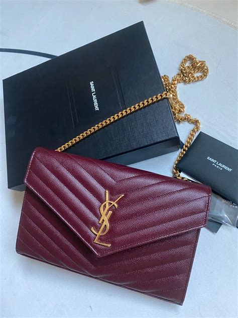 ysl walet on chain small|ysl cassandra chain wallet.